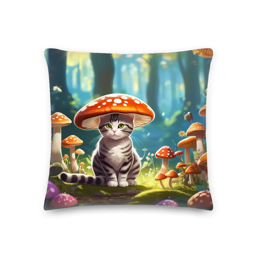 PugMug Custom Tabby American Shorthair Cat Premium Pillow