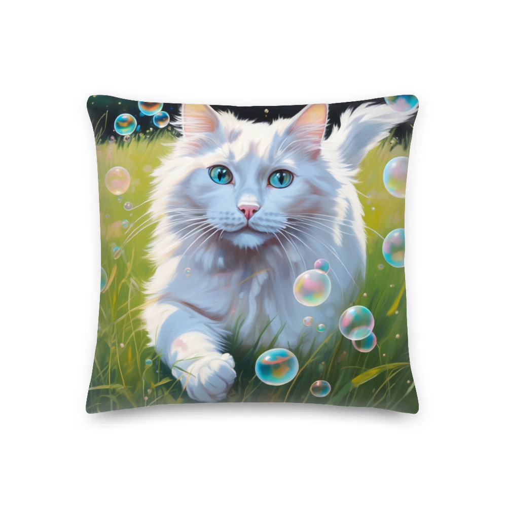PugMug Custom White Ragdoll Cat Premium Pillow