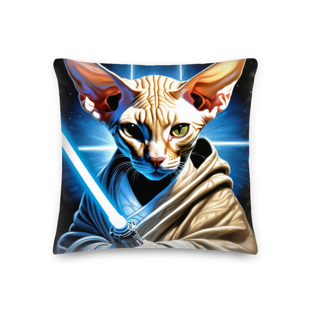 PugMug Custom Tabby Sphynx Cat Premium Pillow