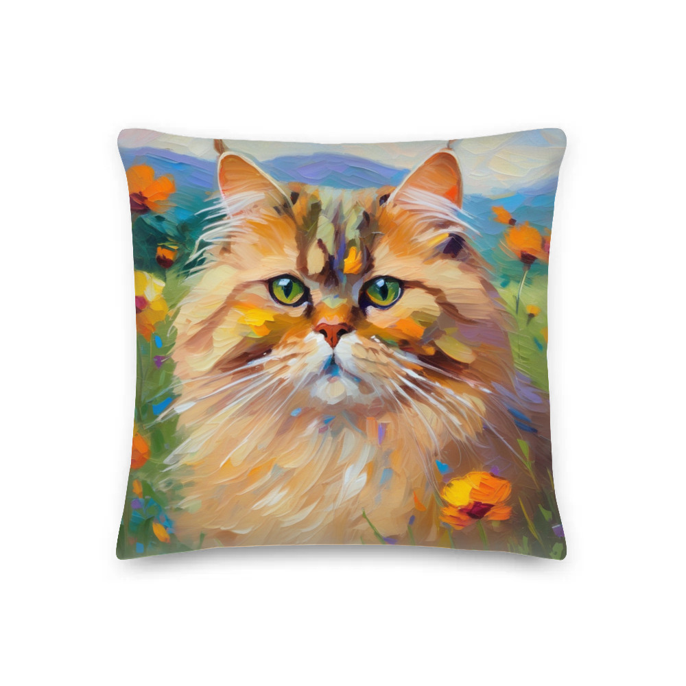 PugMug Custom Tabby Persian Cat Premium Pillow