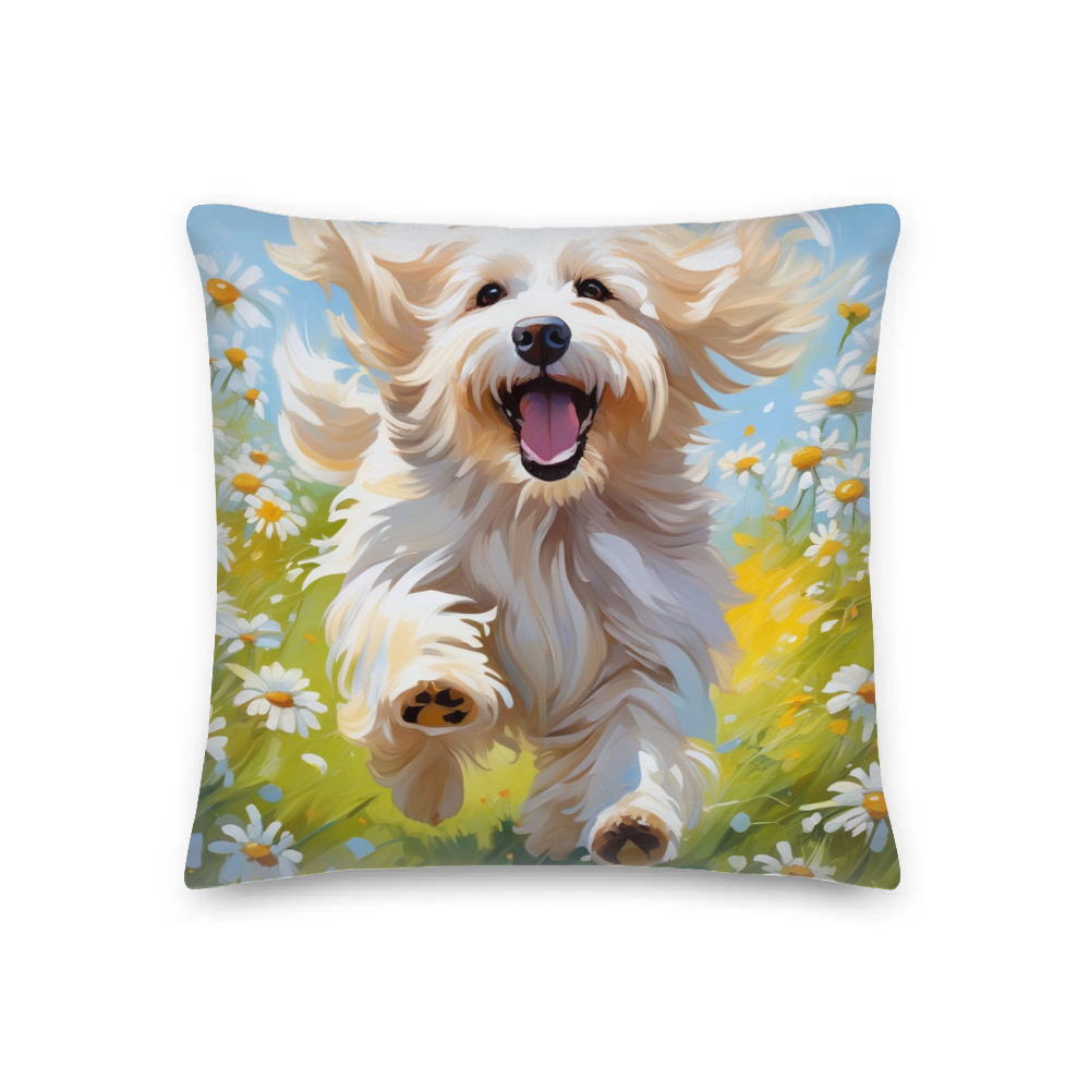 PugMug Custom White Havanese Dog Premium Pillow