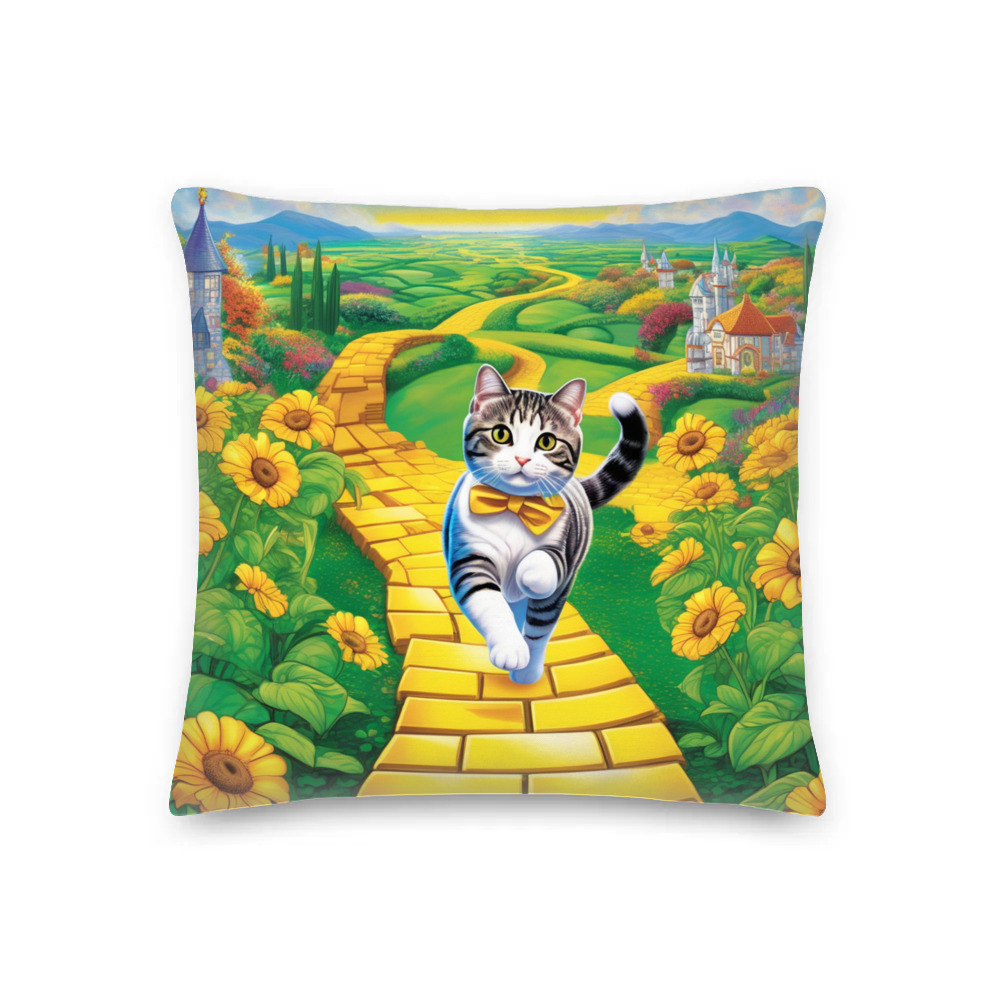 PugMug Custom Tabby Scottish Fold Cat Premium Pillow