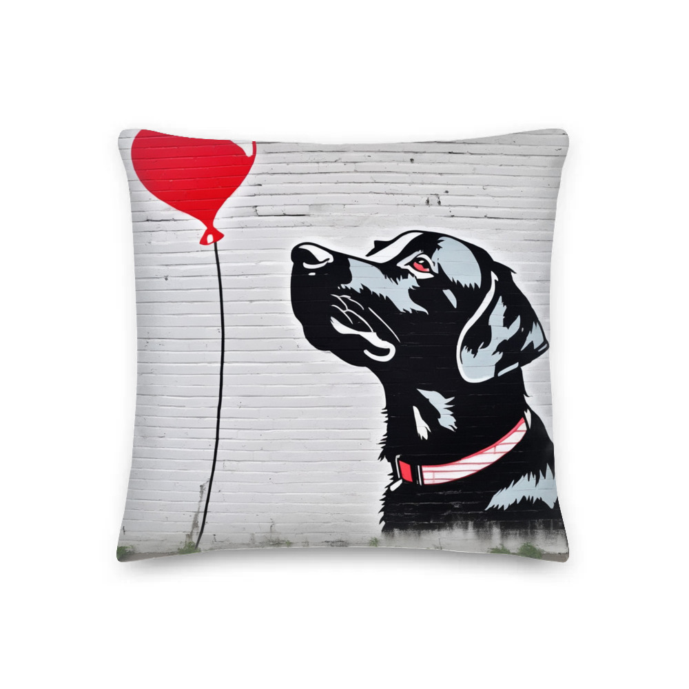 PugMug Custom Black Labrador Retriever Premium Pillow