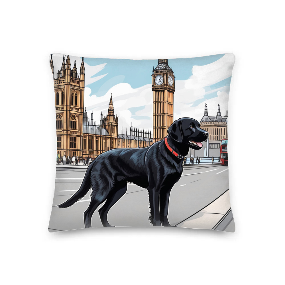 PugMug Custom Black Labrador Retriever Premium Pillow