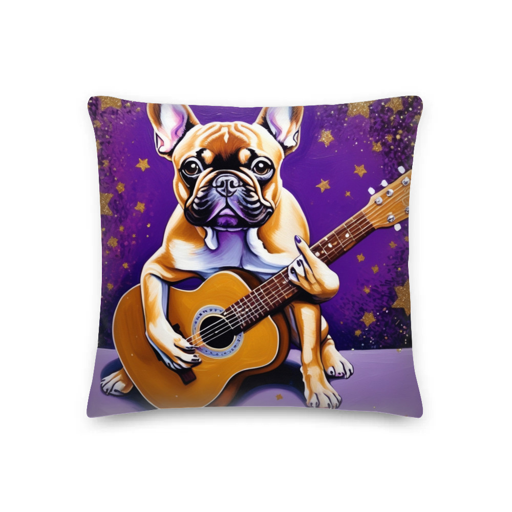 PugMug Custom Tan French Bulldog Premium Pillow