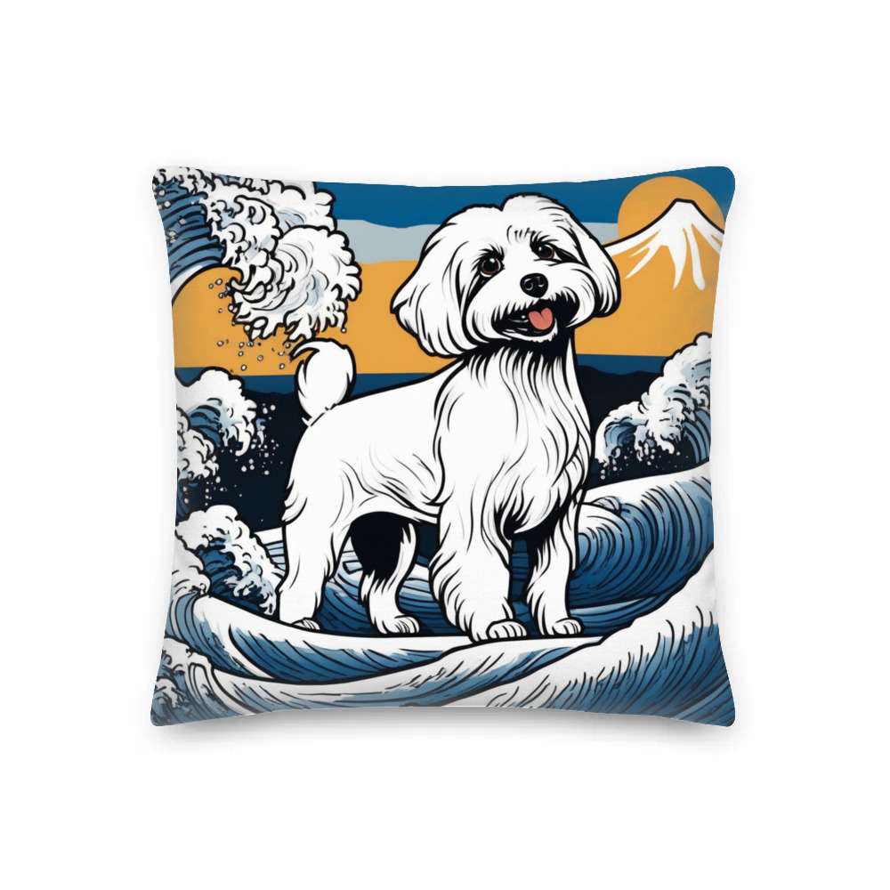 PugMug Custom White Havanese Dog Premium Pillow