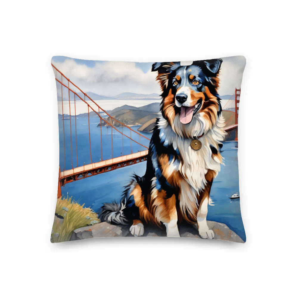 PugMug Custom Australian Shepherd Dog Premium Pillow