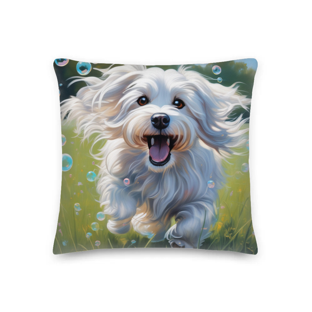 PugMug Custom White Havanese Dog Premium Pillow