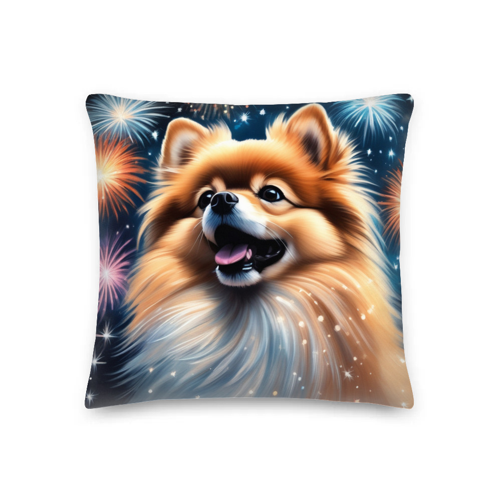 PugMug Custom Tan Pomeranian Premium Pillow