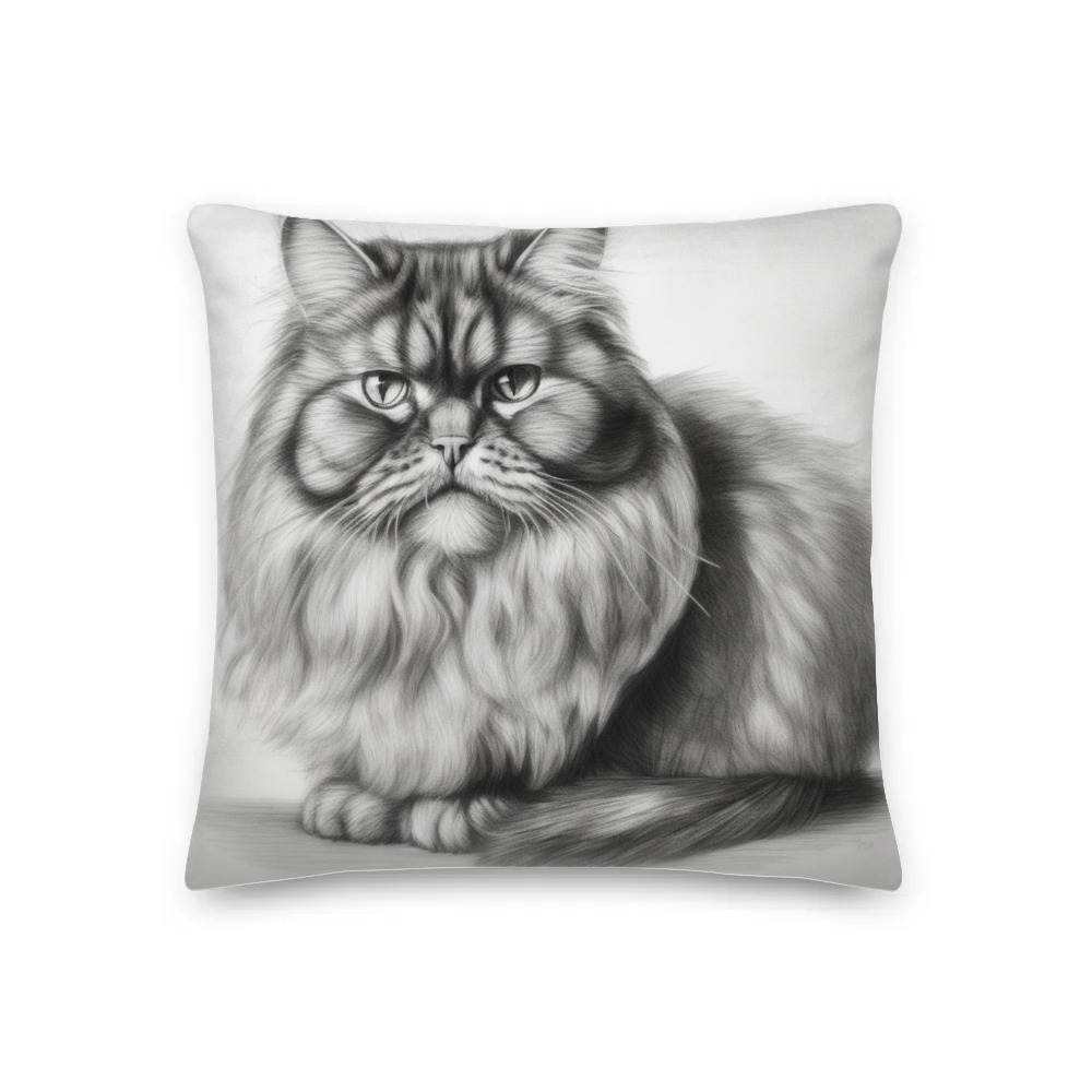 PugMug Custom Tabby Persian Cat Premium Pillow