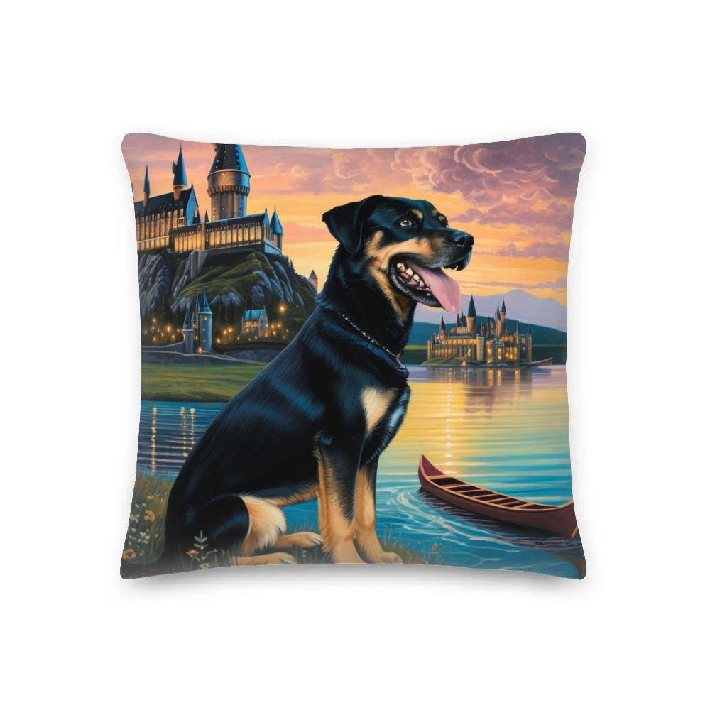 PugMug Custom Blue Premium Pillow