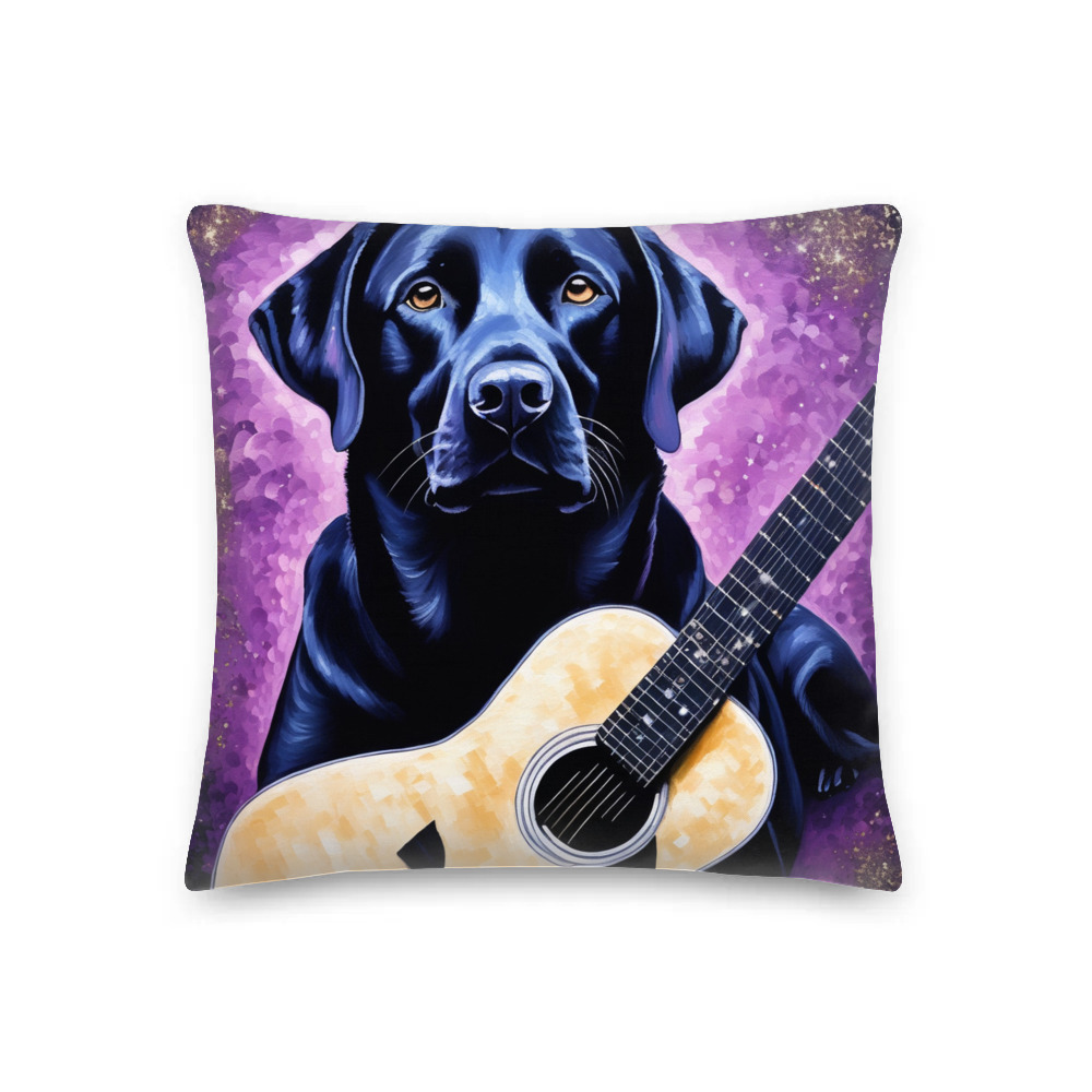 PugMug Custom Black Labrador Retriever Premium Pillow
