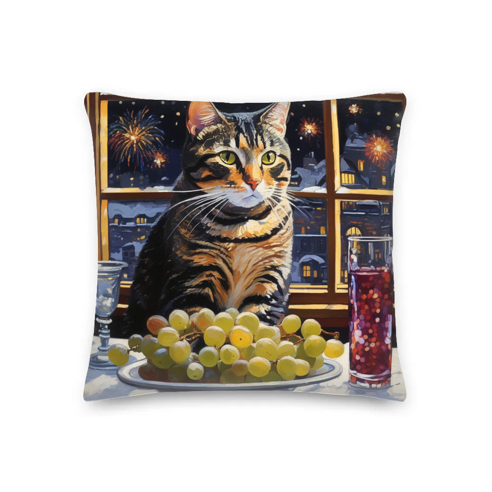 PugMug Custom Tabby Companion Cat Premium Pillow