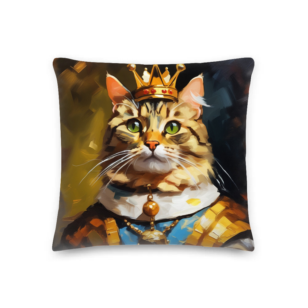 PugMug Custom Tabby Companion Cat Premium Pillow