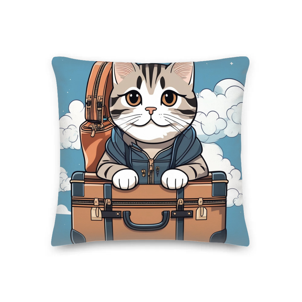 PugMug Custom Tabby Scottish Fold Cat Premium Pillow