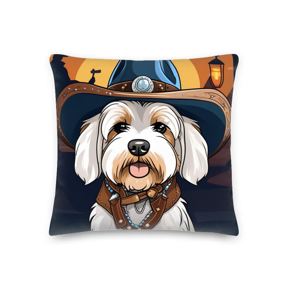 PugMug Custom White Havanese Dog Premium Pillow