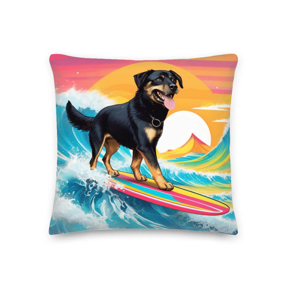 PugMug Custom Blue Premium Pillow