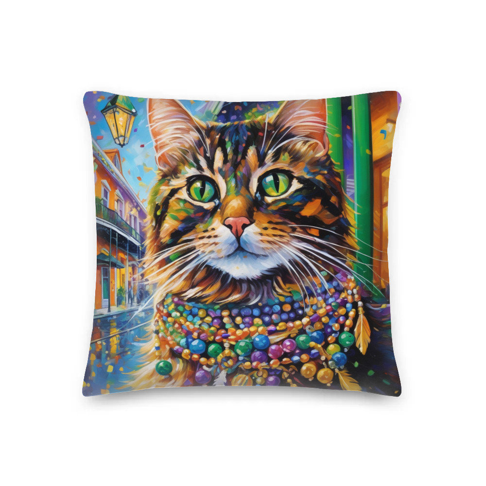 PugMug Custom Tabby Exotic Cat Premium Pillow