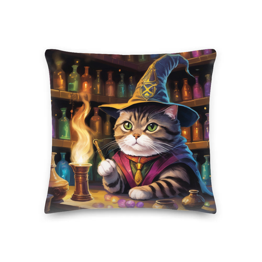 PugMug Custom Tabby Scottish Fold Cat Premium Pillow
