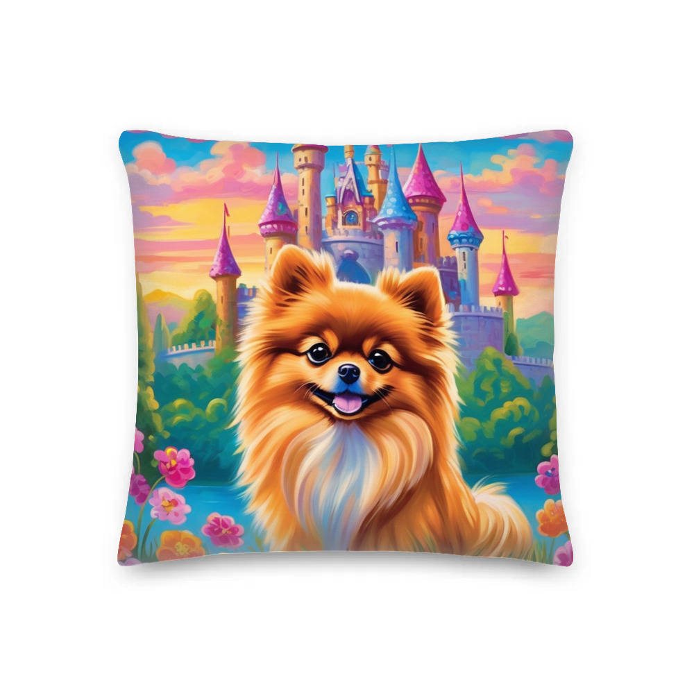 PugMug Custom Tan Pomeranian Premium Pillow