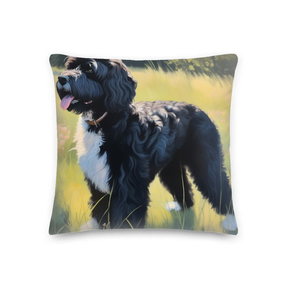 PugMug Custom Portuguese Water Dog Premium Pillow