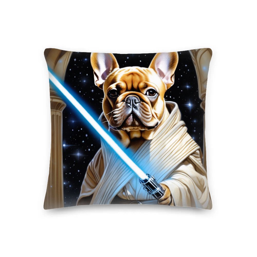 PugMug Custom Tan French Bulldog Premium Pillow