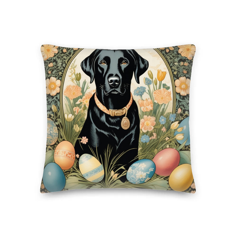 PugMug Custom Black Labrador Retriever Premium Pillow