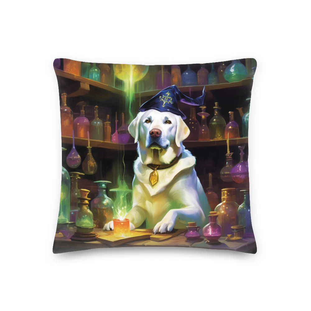 PugMug Custom White Labrador Retriever Premium Pillow