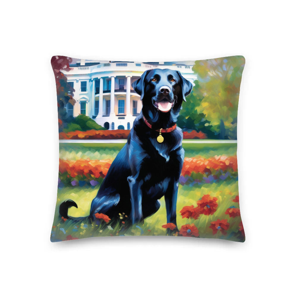 PugMug Custom Black Labrador Retriever Premium Pillow