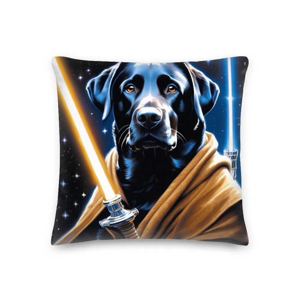 PugMug Custom Black Labrador Retriever Premium Pillow