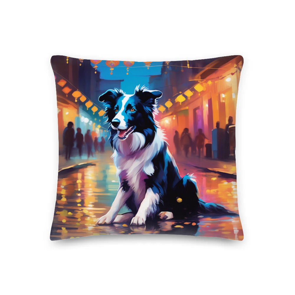 PugMug Custom Border Collie Premium Pillow