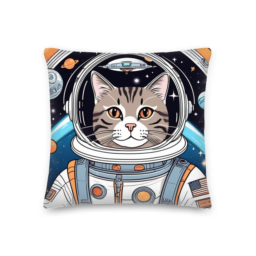 PugMug Custom Tabby Companion Cat Premium Pillow