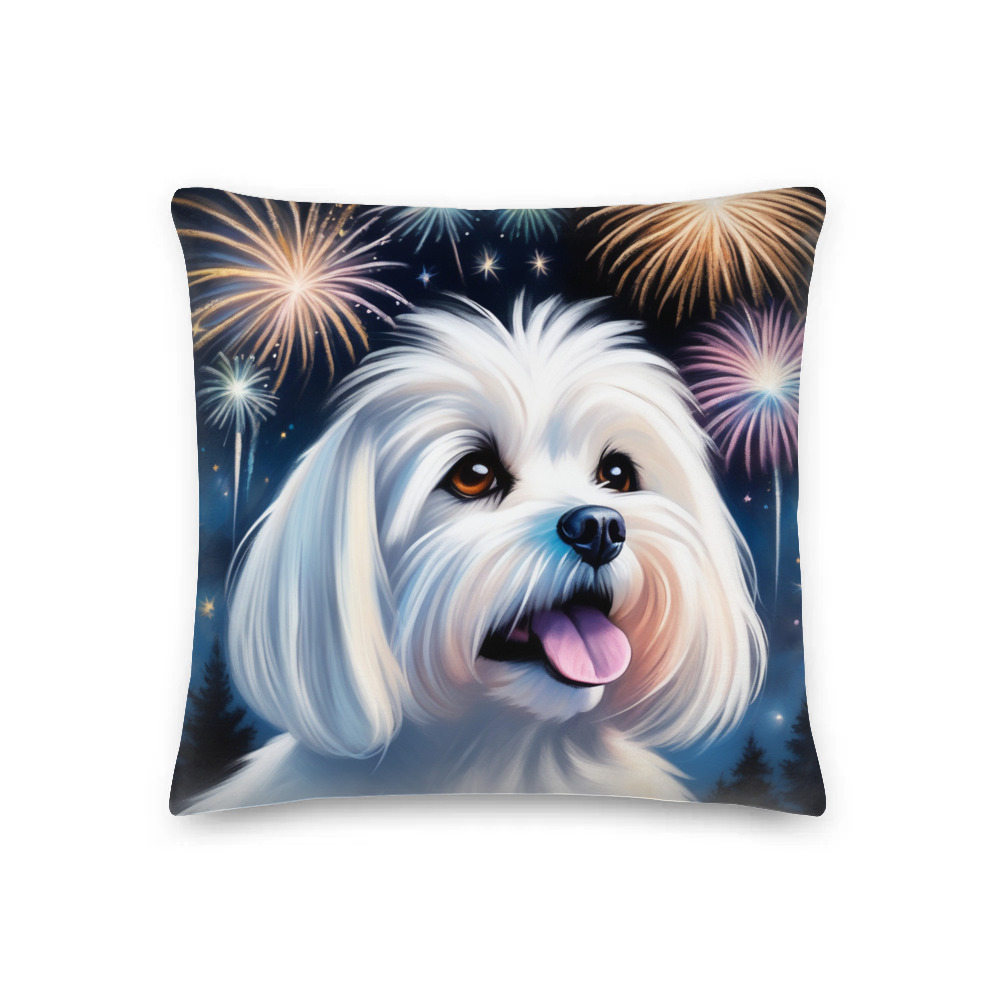 PugMug Custom Maltese Dog Premium Pillow