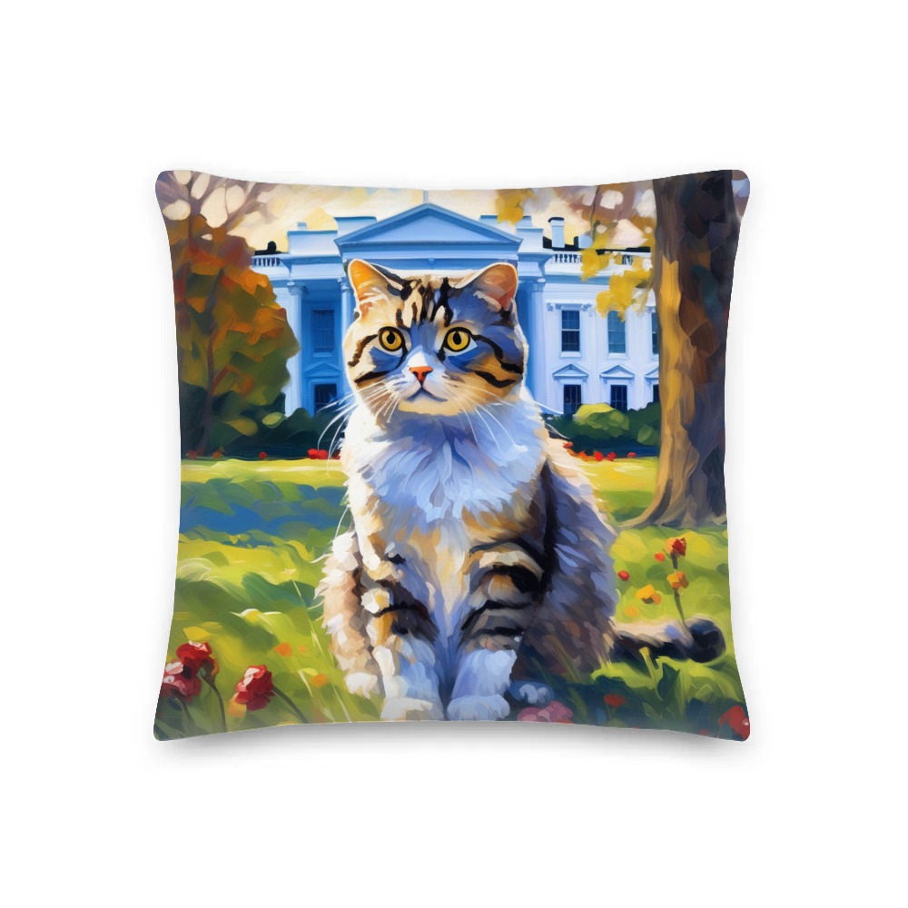 PugMug Custom Tabby Scottish Fold Cat Premium Pillow