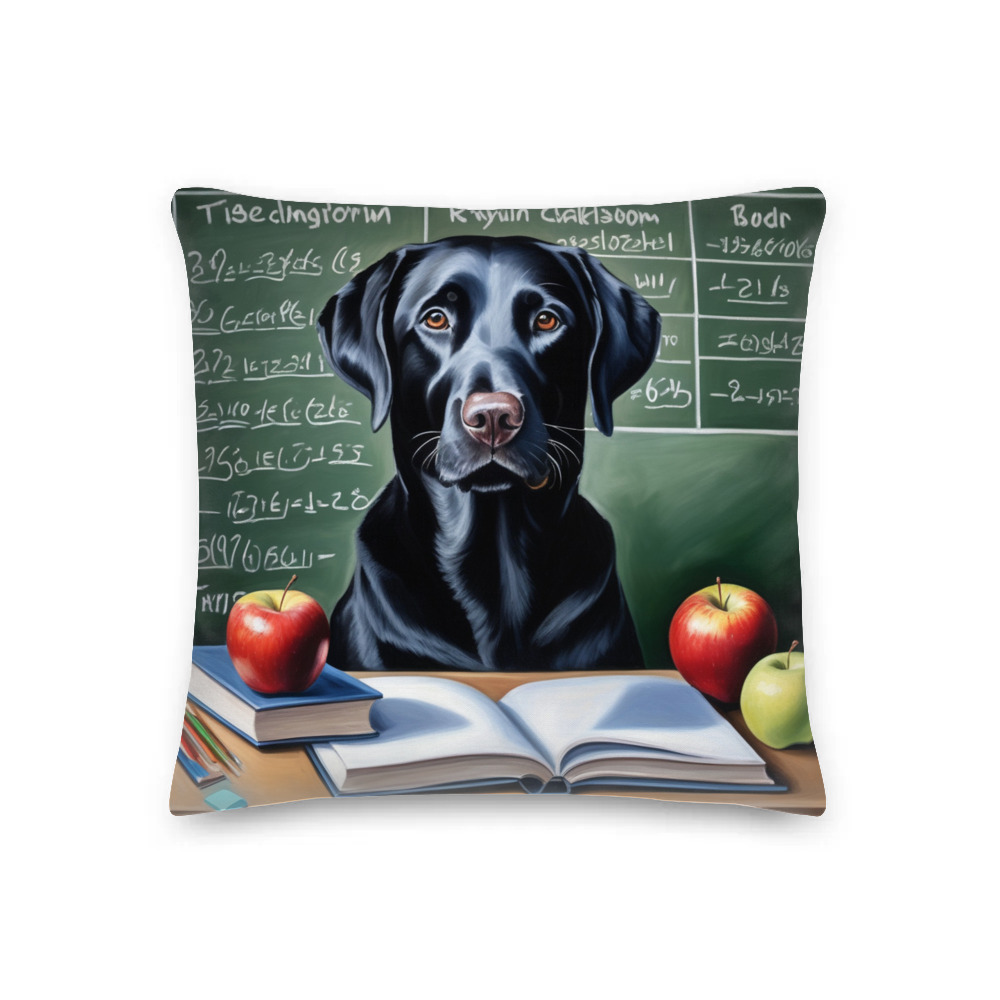 PugMug Custom Black Labrador Retriever Premium Pillow