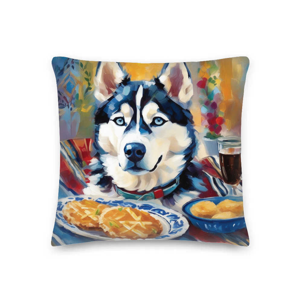 PugMug Custom Siberian Husky Premium Pillow