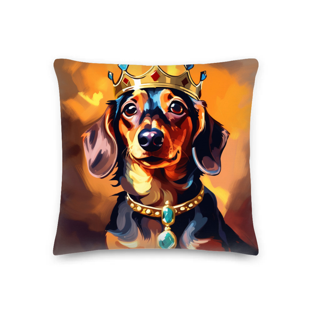 PugMug Custom Tan Dachshund Premium Pillow