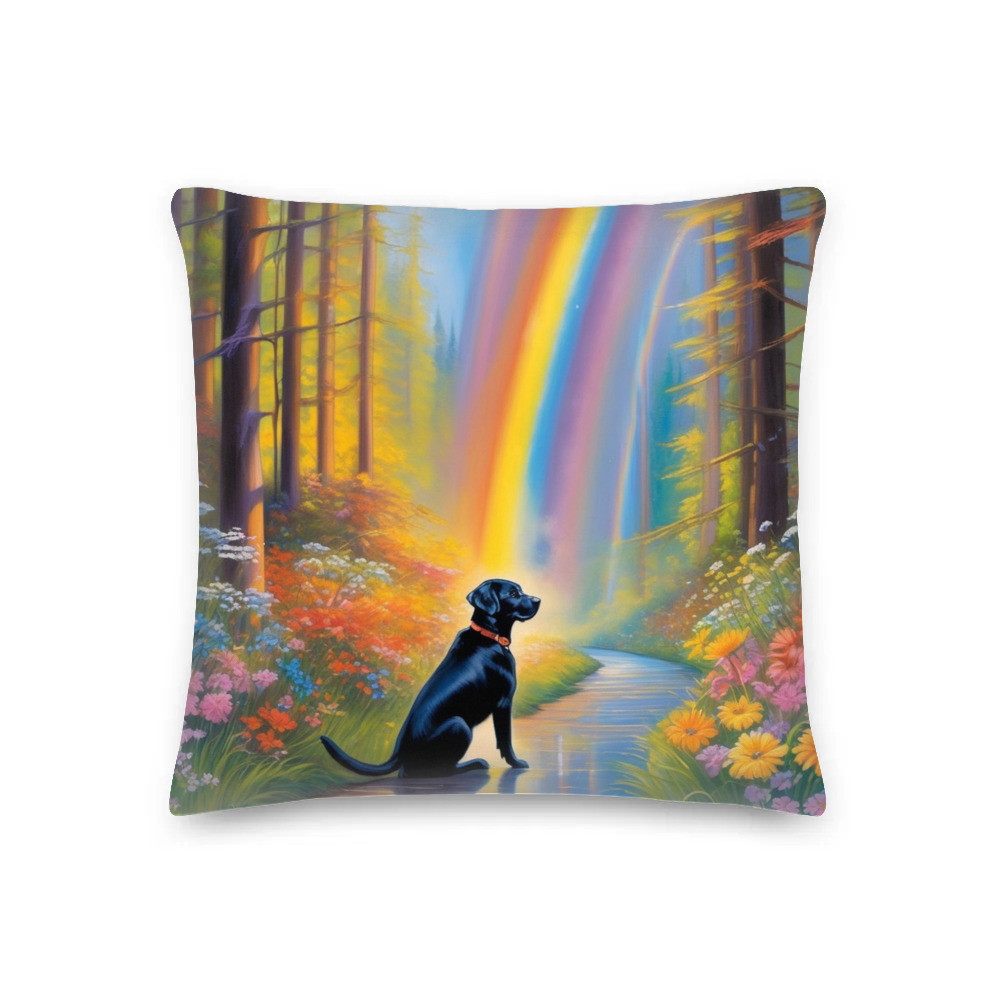 PugMug Custom Black Labrador Retriever Premium Pillow