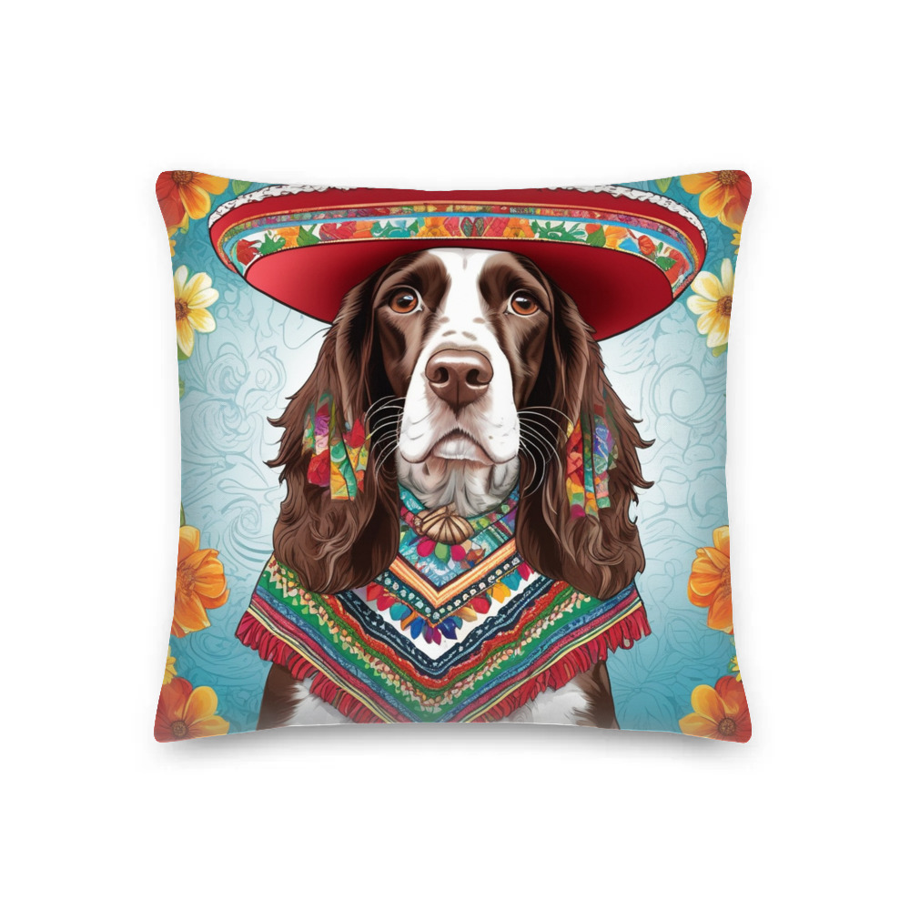 PugMug Custom English Springer Spaniel Premium Pillow