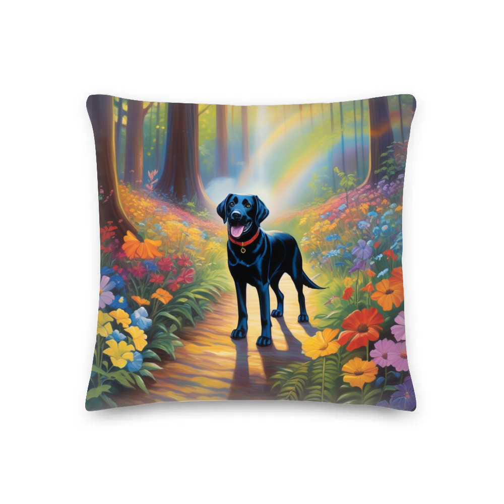 PugMug Custom Black Labrador Retriever Premium Pillow