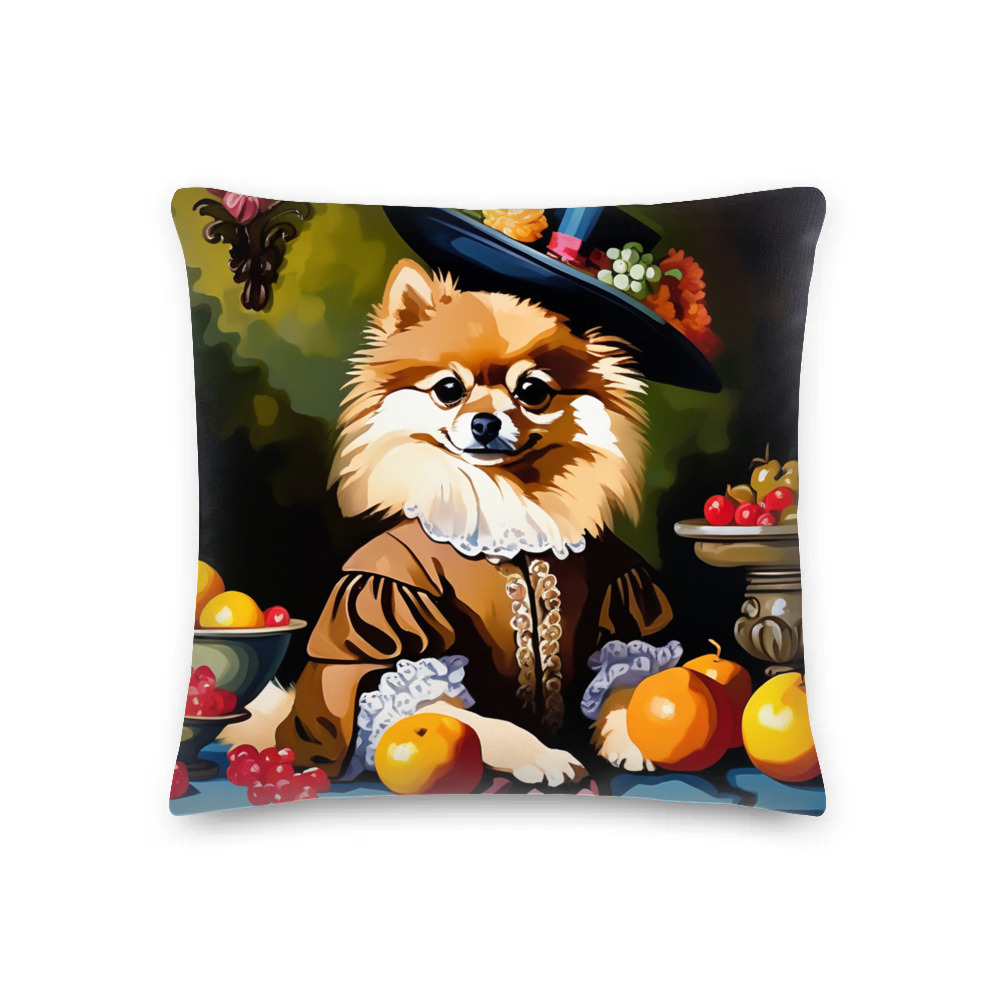 PugMug Custom Tan Pomeranian Premium Pillow