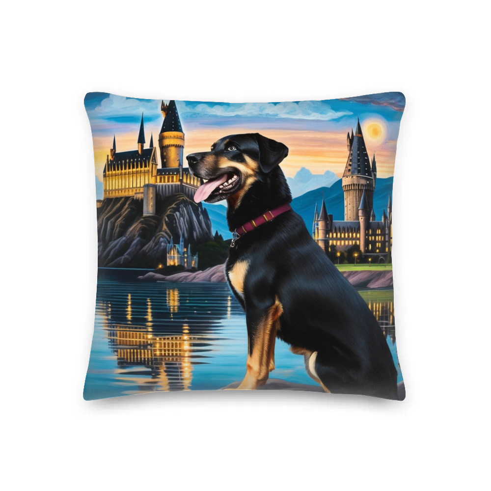 PugMug Custom Blue Premium Pillow