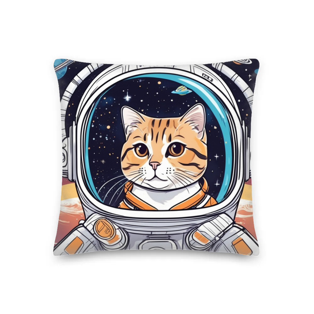 PugMug Custom Tabby Scottish Fold Cat Premium Pillow