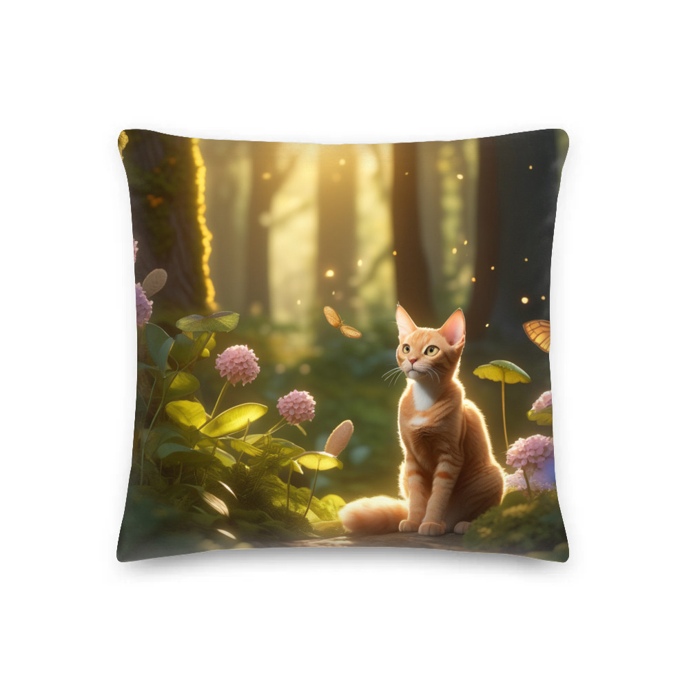 PugMug Custom Tabby Devon Rex Cat Premium Pillow