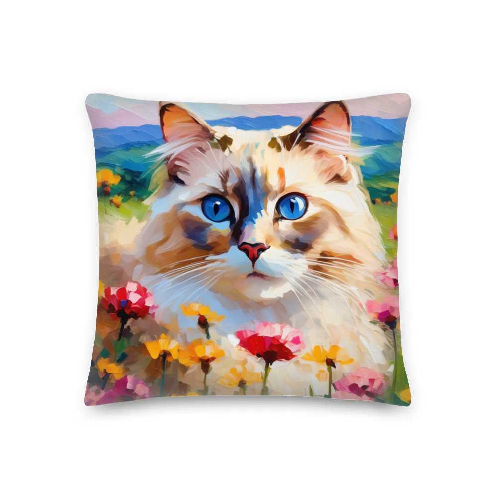 PugMug Custom Tabby Ragdoll Cat Premium Pillow