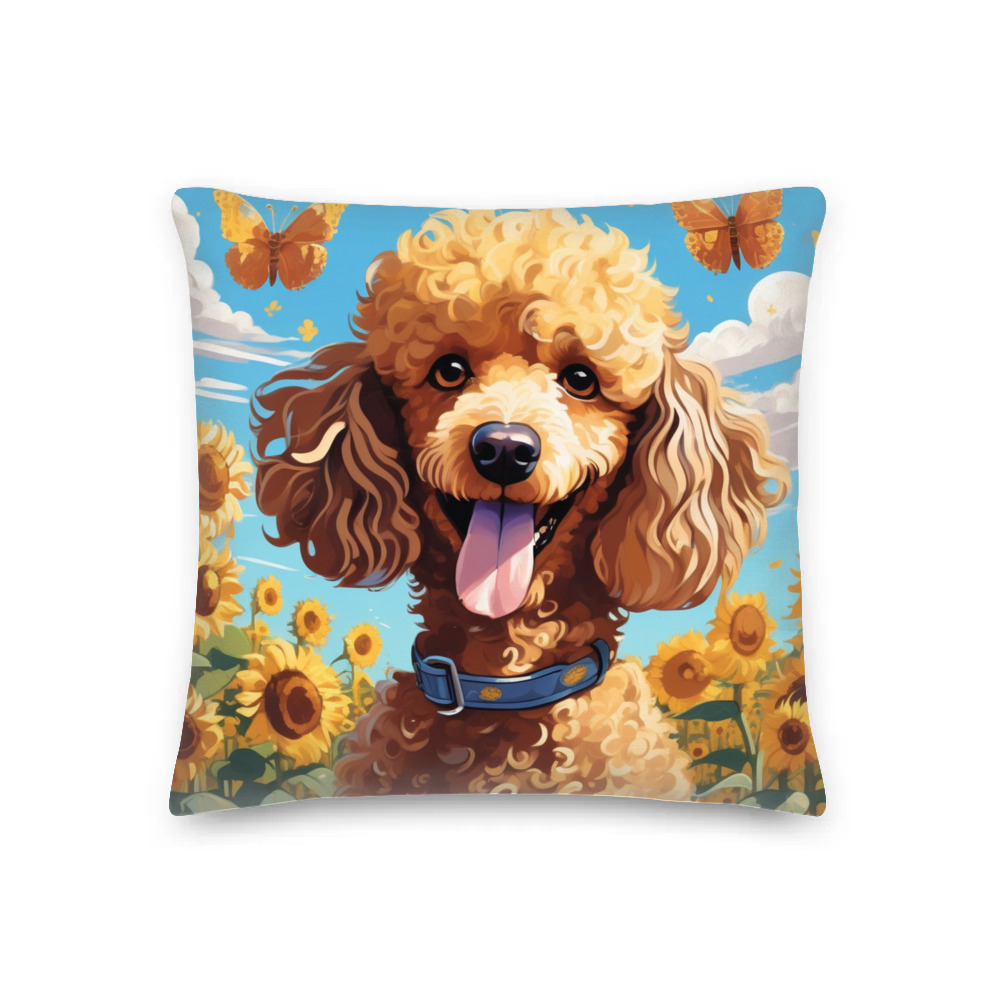 PugMug Custom Tan Poodle Premium Pillow
