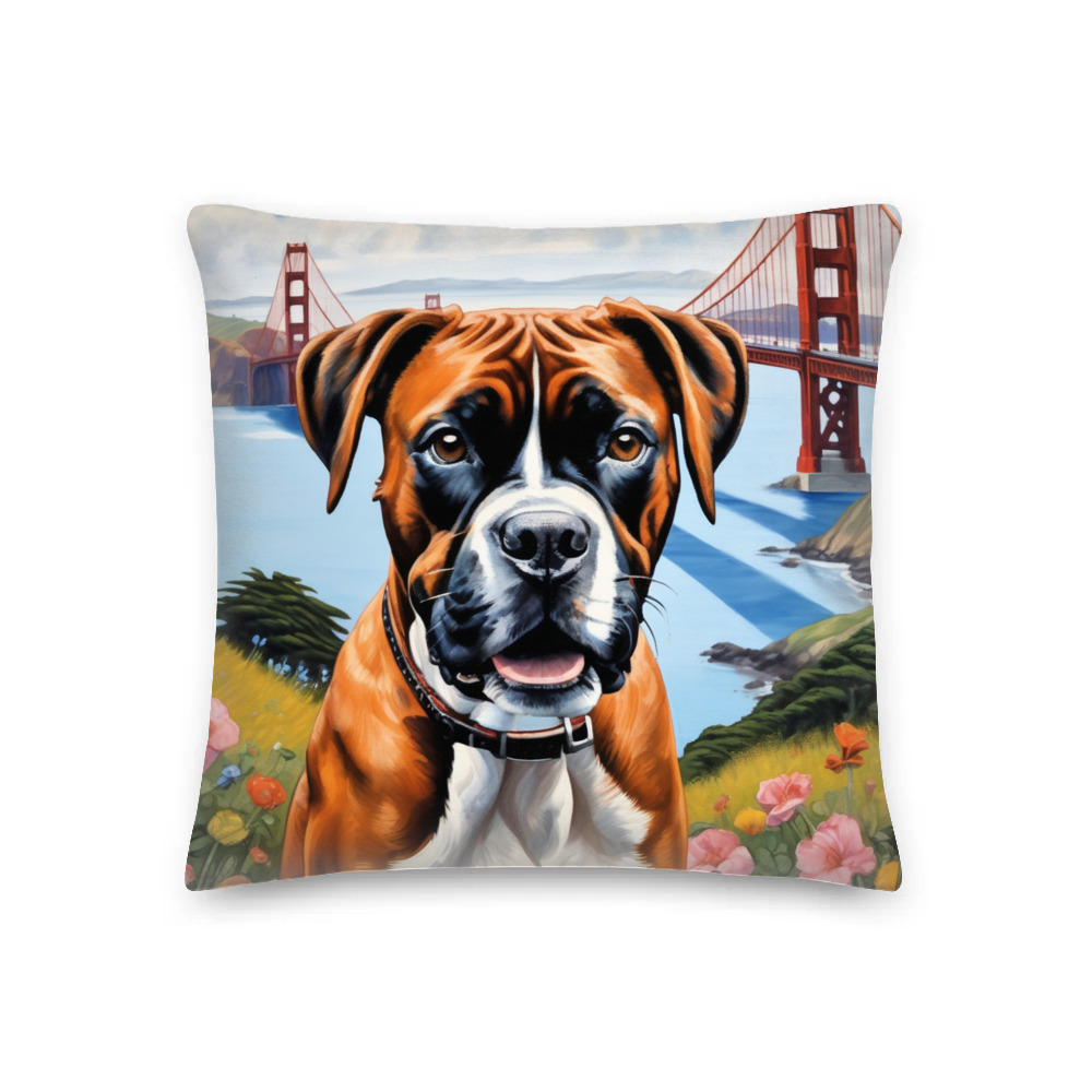 PugMug Custom Boxer Dog Premium Pillow