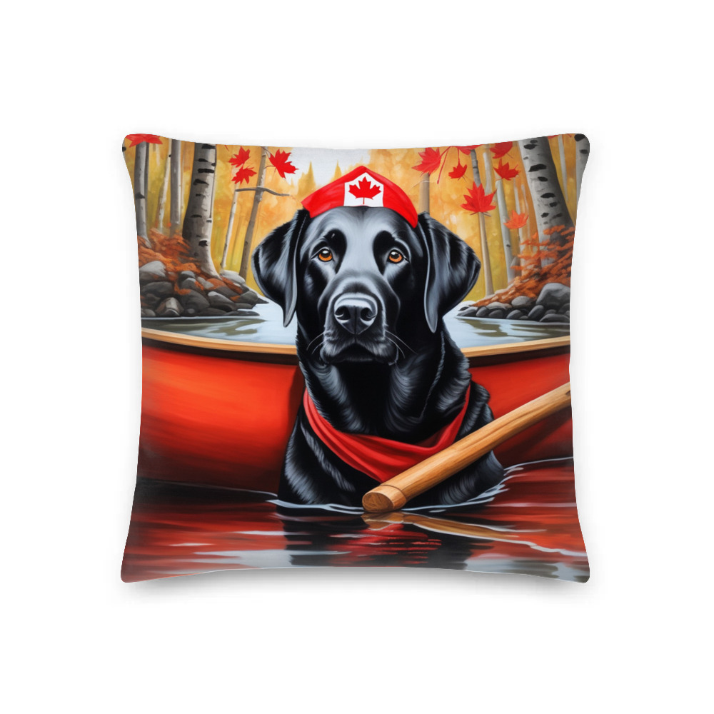 PugMug Custom Black Labrador Retriever Premium Pillow
