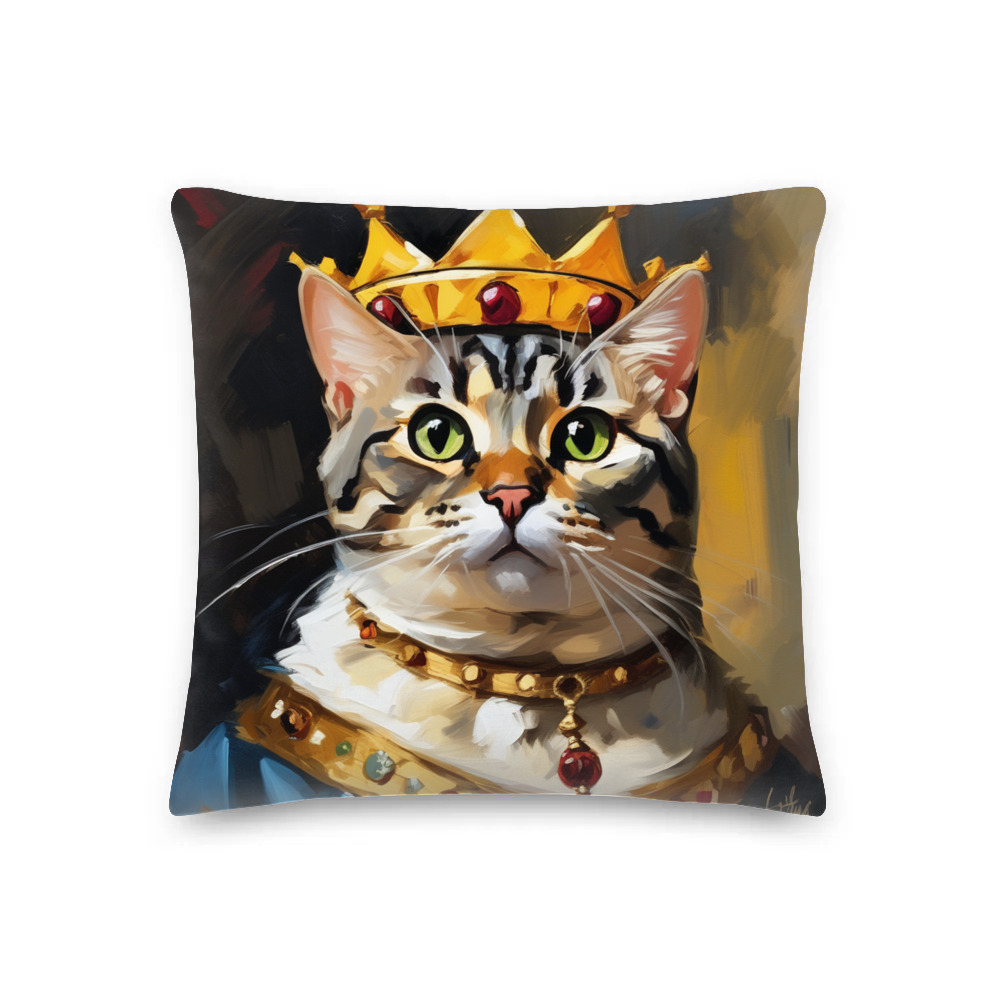 PugMug Custom Tabby American Shorthair Cat Premium Pillow