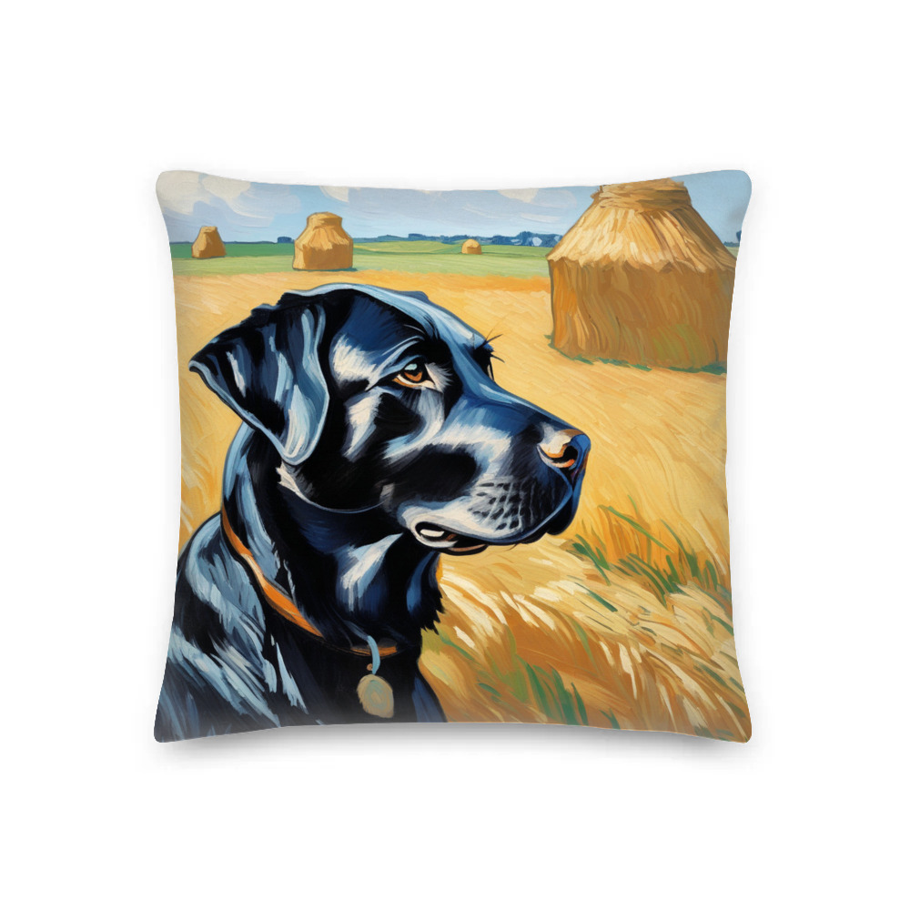 PugMug Custom Black Labrador Retriever Premium Pillow